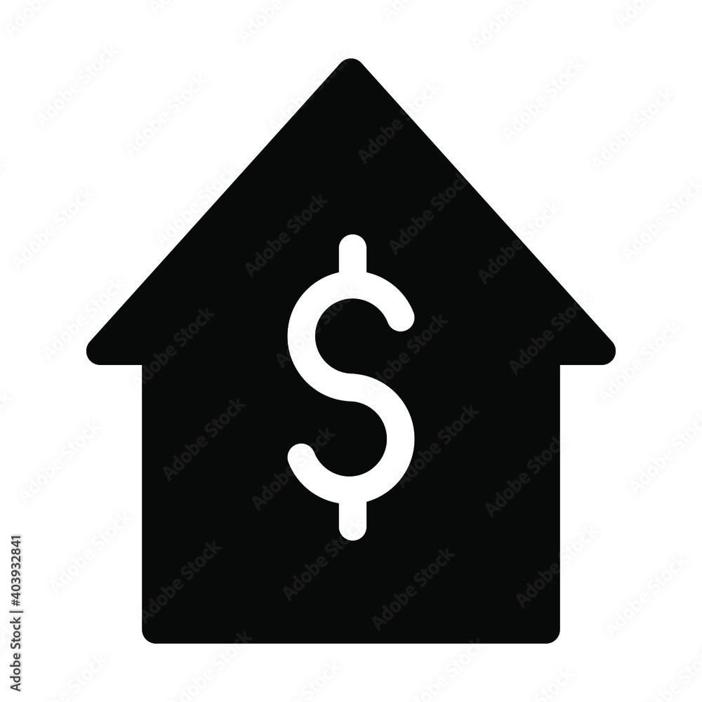 house with dollar sign icon vector house with dollar sign icon vector