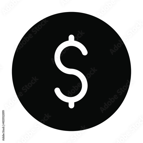 dollar sign money icon vector