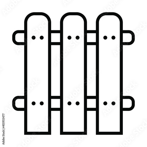 wooden fence icon vector