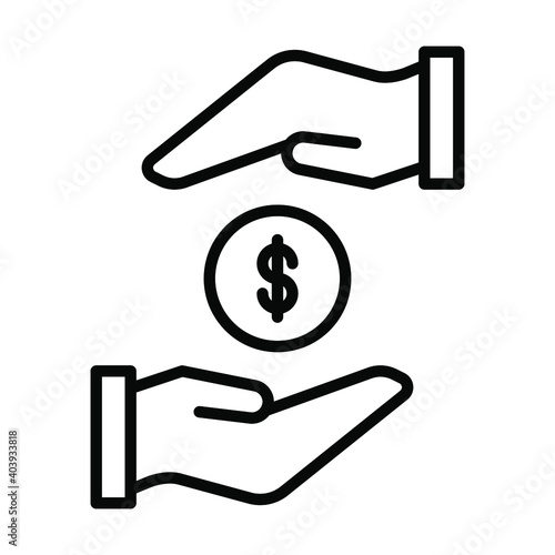 hand with money