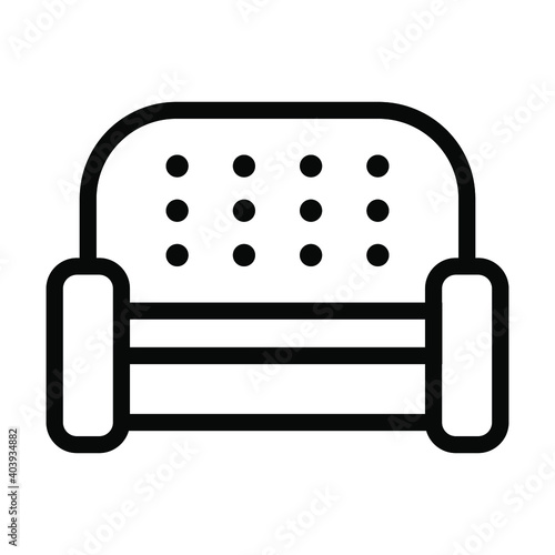 sofa armchair icon home interior vector