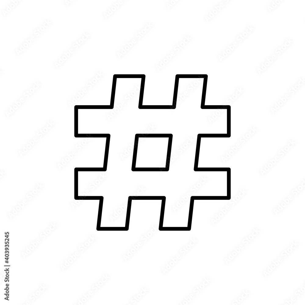 Fototapeta premium Hashtag icon vector. hashtag symbol