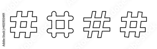 Hashtag icon vector. hashtag symbol