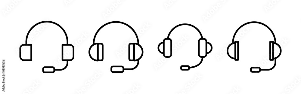Headphone icon vector. Headset icon symbols Headphone icon vector. Headset icon symbols