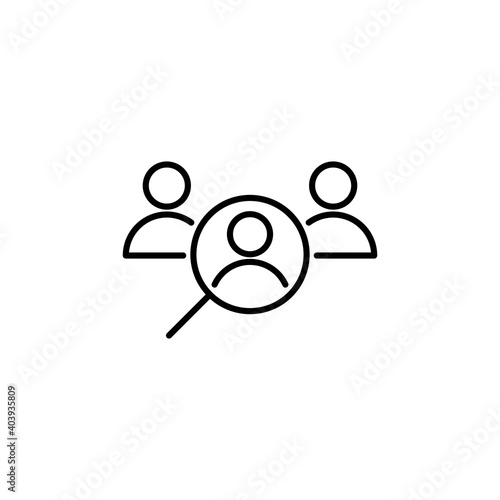 Hiring icon vector. Search job vacancy icon. Human resources concept. Recruitment