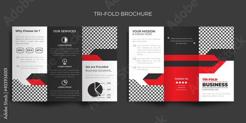 Corporate trifold brochure Premium Vector