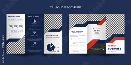 Corporate trifold brochure Premium Vector photo