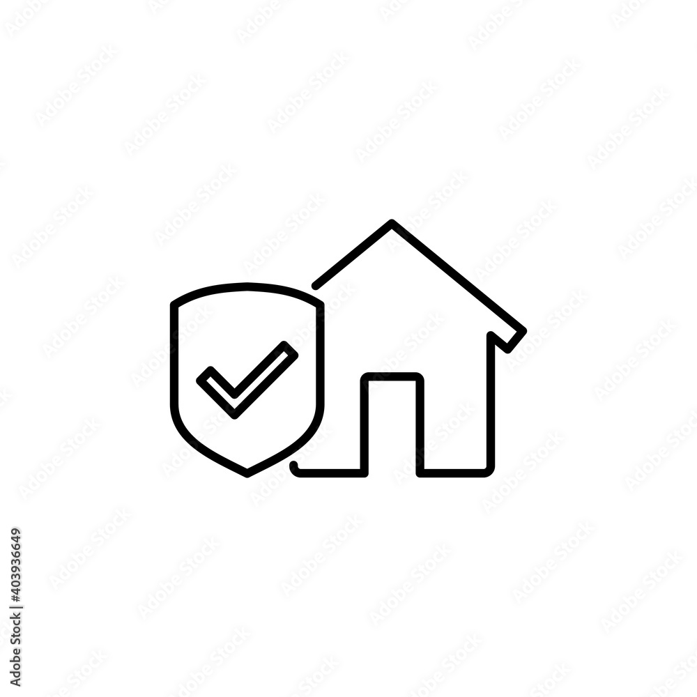 house insurance icon vector. house protection icon.
