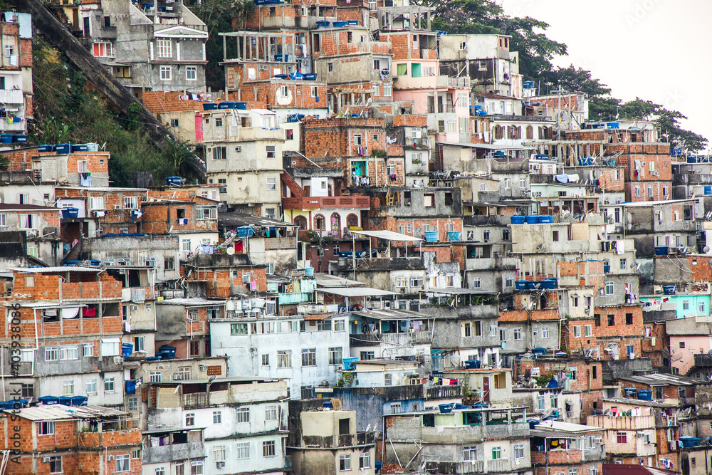 Cantagalo's slum in Rio de Janeiro, Brazil