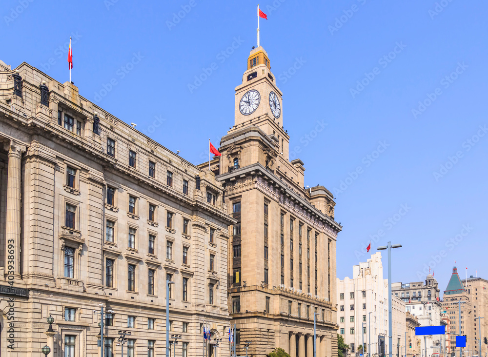 Fototapeta premium Shanghai Bund old building landscape