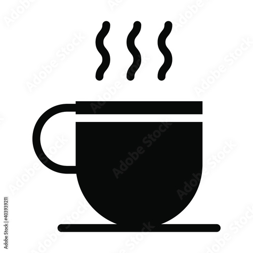 a cup of coffee icon  hot drink house interior kitchen utensil vector