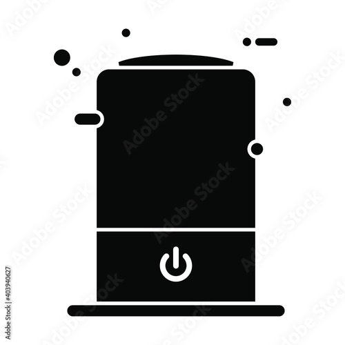 air humidifier icon, household home interior vector