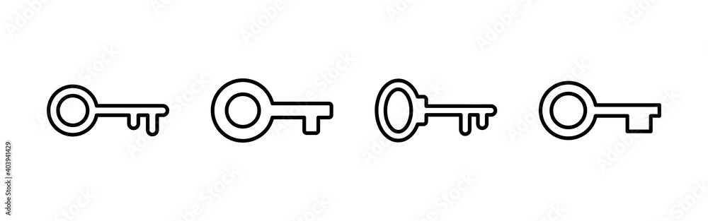 Key icon vector. Key vector icon. Key symbol Key icon vector. Key vector icon. Key symbol