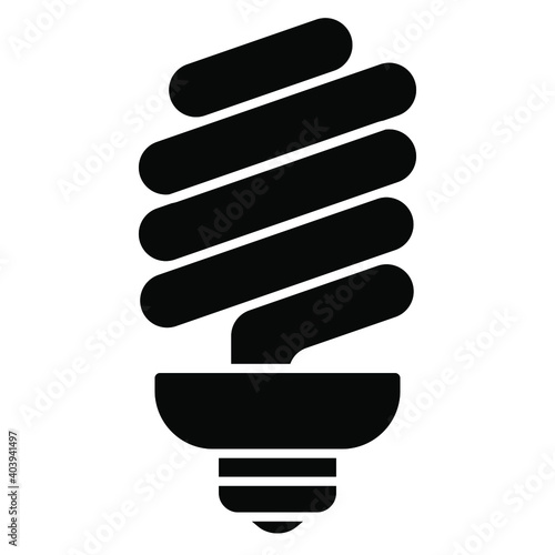 energy saving light bulb icon, idea lamp light energy vector