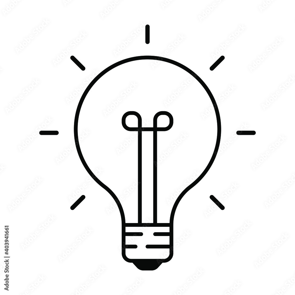light bulb icon, idea lamp light energy vector light bulb icon, idea lamp light energy vector