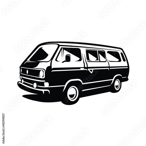 vector illustration of van bus