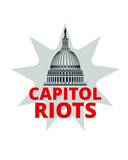 Concept illustration of USA Capitol riots icon
