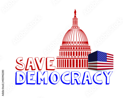 Concept illustration of saving American democracy