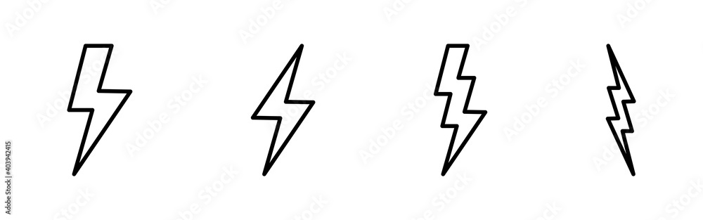 Lightning icon vector. electric icon vector. power icon. energy sign Lightning icon vector. electric icon vector. power icon. energy sign