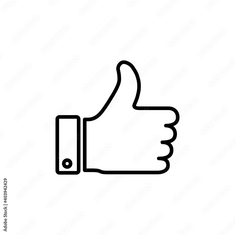 Like icon vector. Thumbs up icon vector. Hand like Like icon vector. Thumbs up icon vector. Hand like