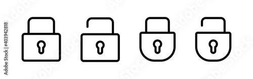 Lock icon vector. Padlock icon vector. Encryption icon. Security symbol