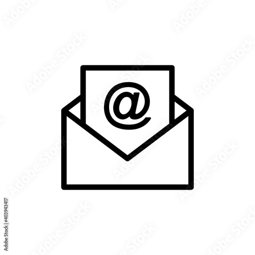 Mail icon vector. email icon vector. E-mail icon. Envelope illustration