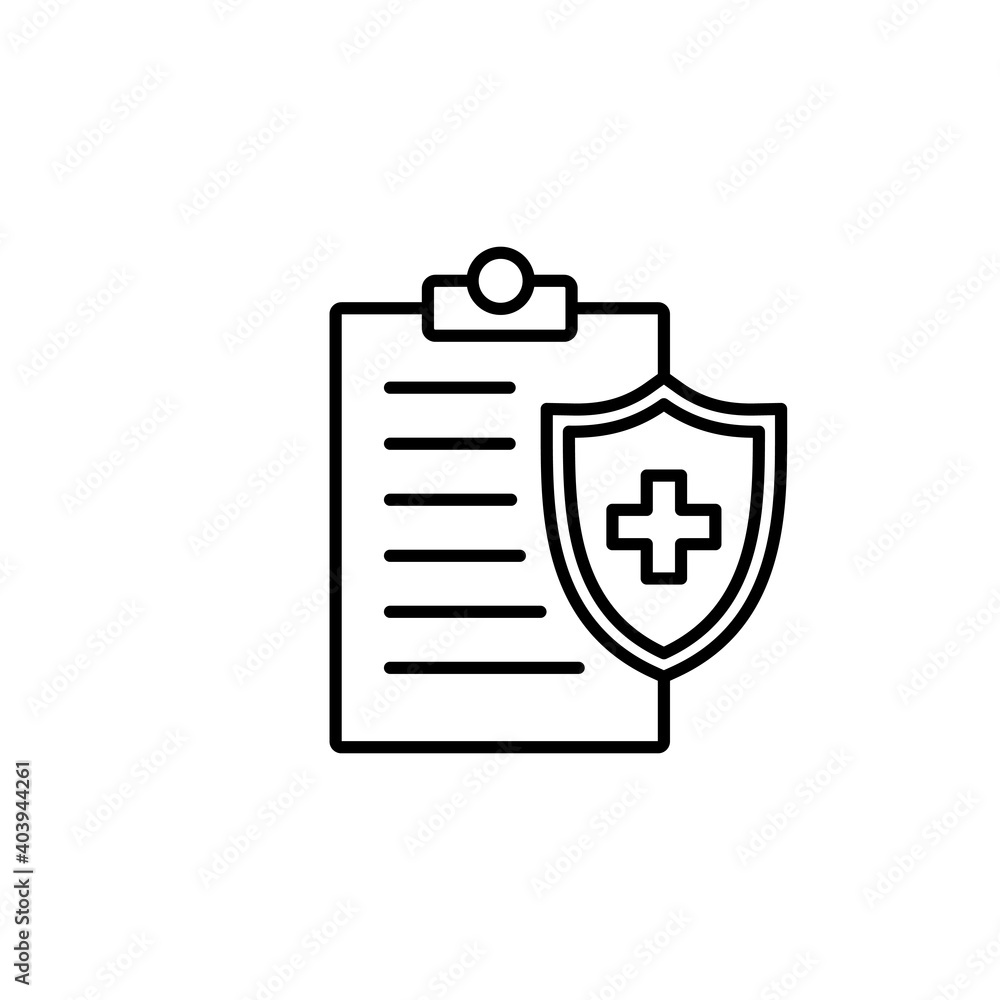 Fototapeta premium Medical insurance icon vector. health insurance icon