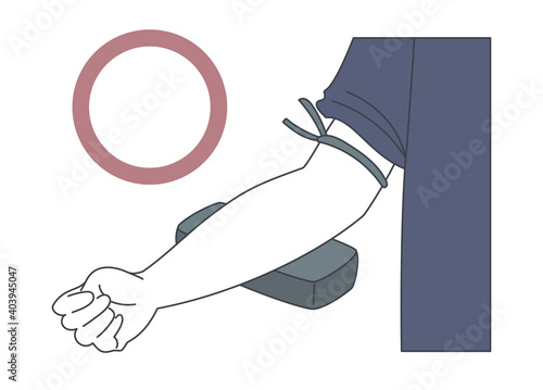 血液検査・手を握った状態のイラスト・OK例