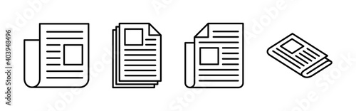 Newspaper icon vector. news paper vector sign