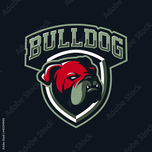 Bulldog mascot design for sport or e-sport team