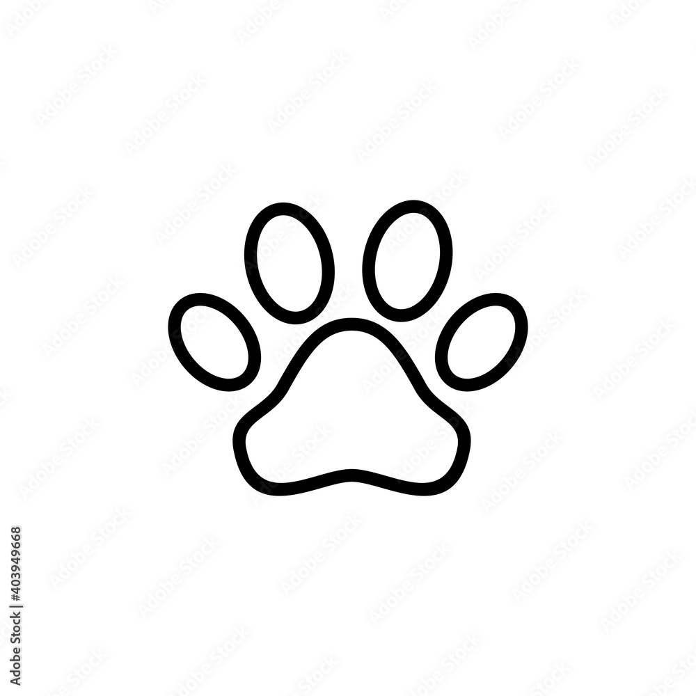 Paw icon vector. paw print icon vector. dog or cat paw Paw icon vector. paw print icon vector. dog or cat paw