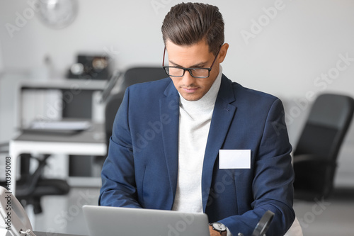 Elegant man in suit with bl...