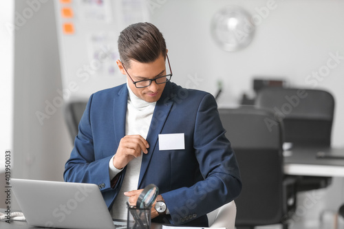Elegant man in suit with bl...