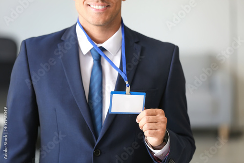 Elegant man in suit with bl...