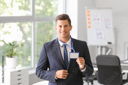 Elegant man in suit with bl...