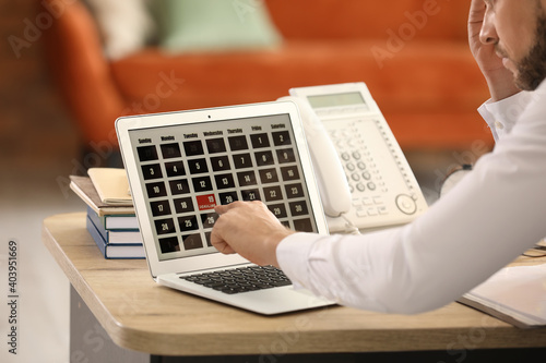 Businessman trying to meet ...