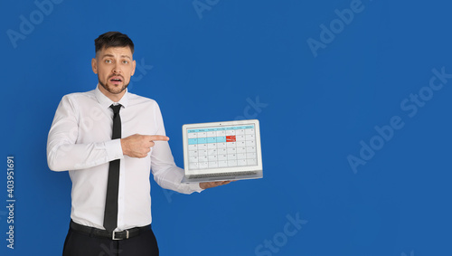 Stressed businessman with l...