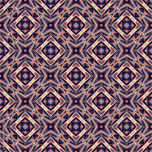 Geometric seamless pattern, ornament, abstract colorful background, fashion print, vector texture.