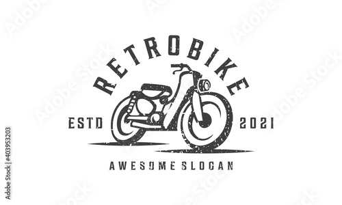 Retro Classic Vintage Motorcycle Logo Design