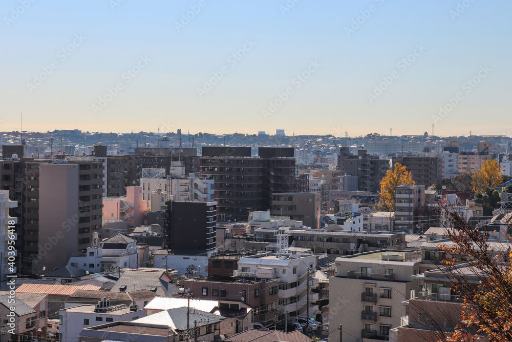 軽井沢から見た横浜の街並み（神奈川県横浜市）
