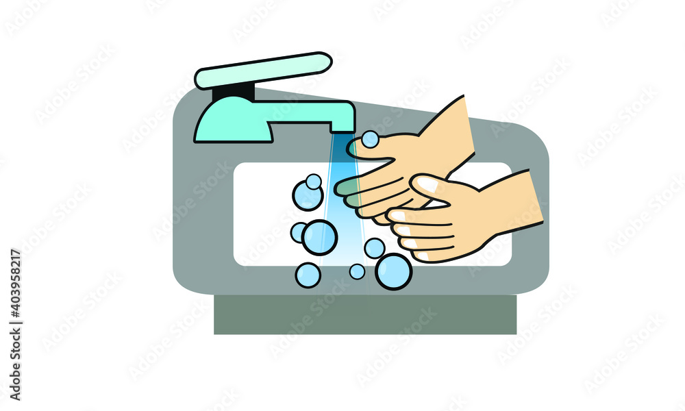 Washing hands to prevent infection ,Hygiene concept. Washing hands to prevent infection ,Hygiene concept.