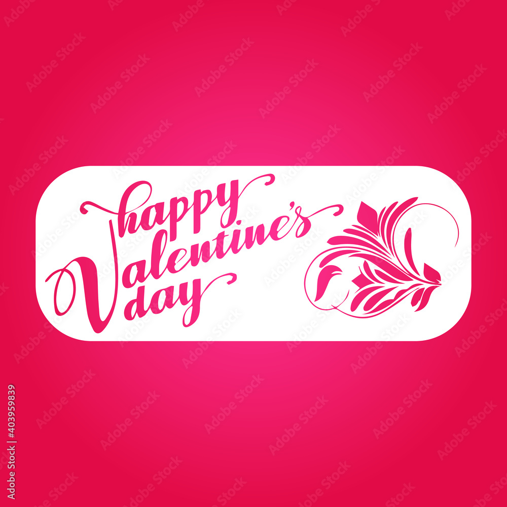 Hand sketched Happy Valentine's Day text as Valentine's Day logotype badge, icon. Valentine's Day poster,card,invitation,banner. Hand sketched Happy Valentine's Day text as Valentine's Day logotype badge, icon. Valentine's Day poster,card,invitation,banner.