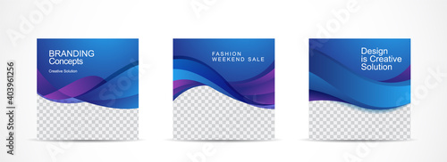 Set square banner template for social media post and web internet ads.vector illustrations.
