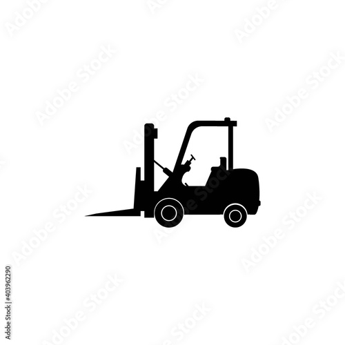 Forklift logo template vector icon illustration