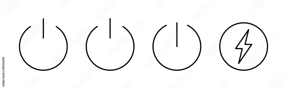 Power icon vector. Power Switch Icon. Electric power Power icon vector. Power Switch Icon. Electric power
