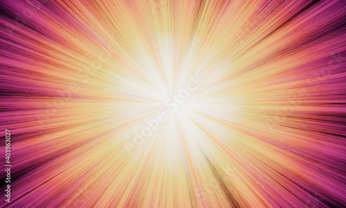 3D rendered abstract colorful explosion ray