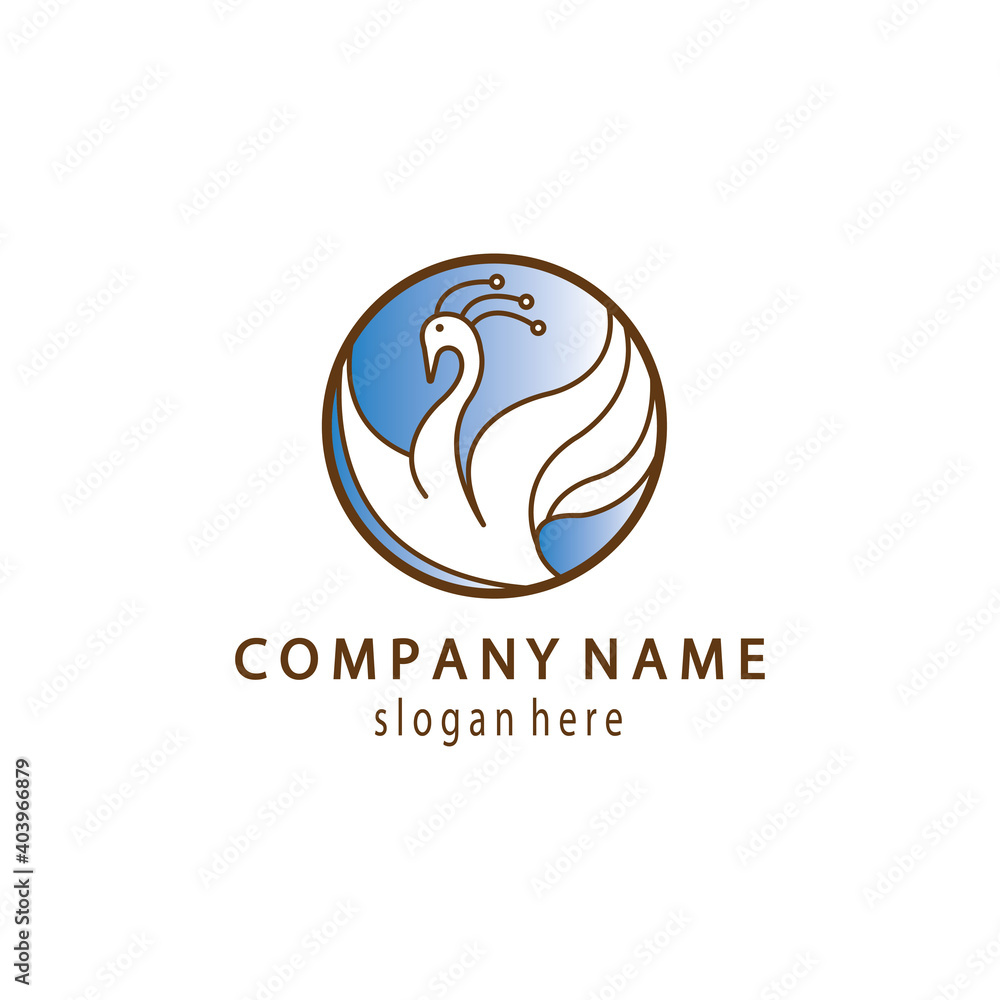 bird logo simple outline with glass color design vector bird logo simple outline with glass color design vector