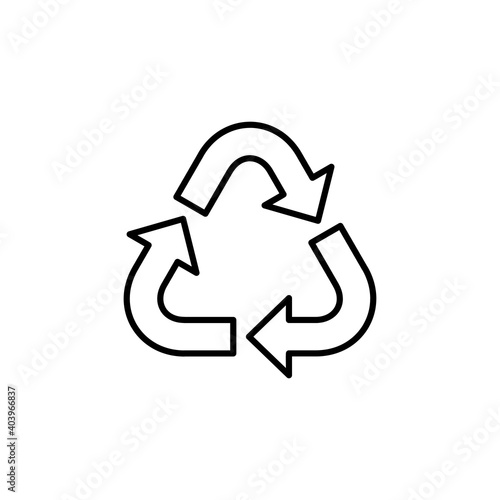 Recycle icon vector. Recycling vector icon.