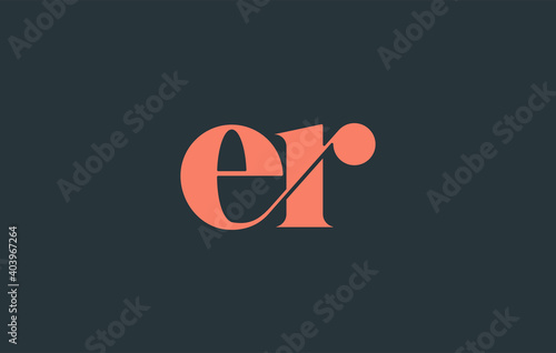 joined letter R with E, ER logo design