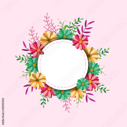 Floral frame template